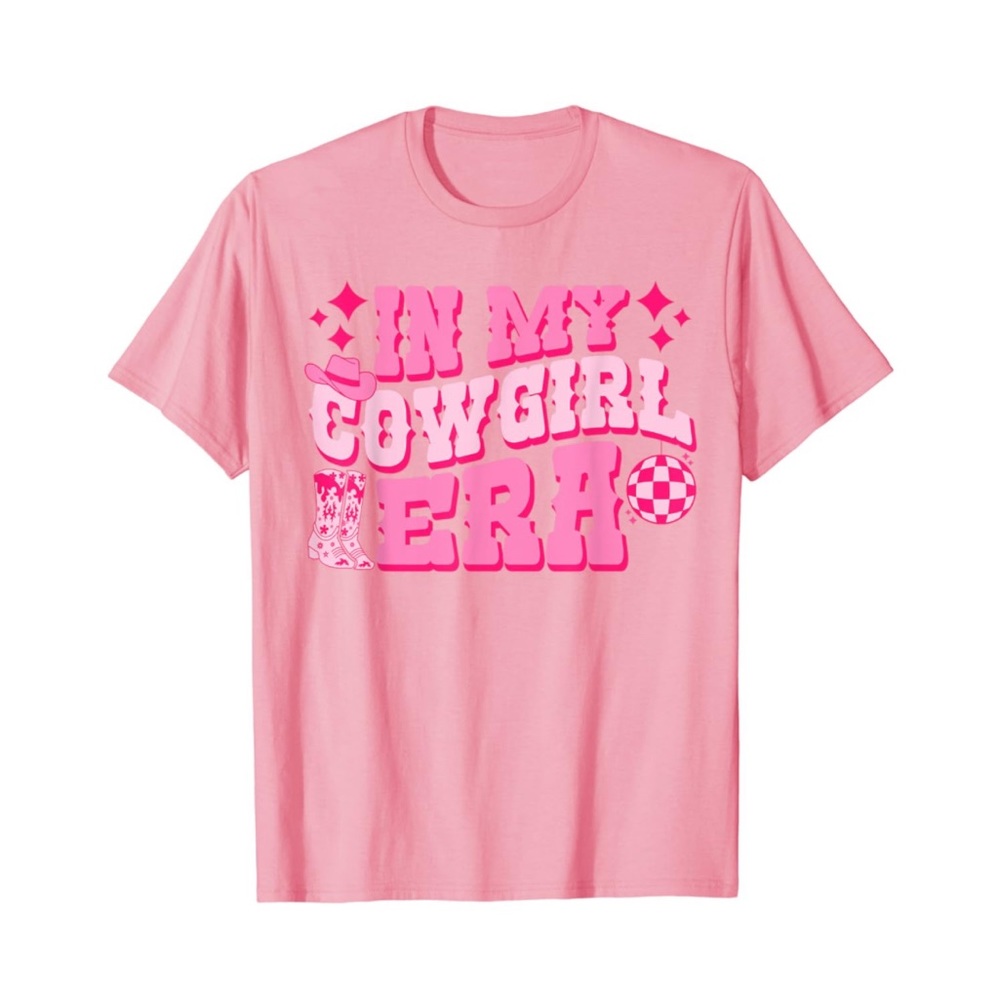 Pink Cowgirl Era Tshirt - size medium